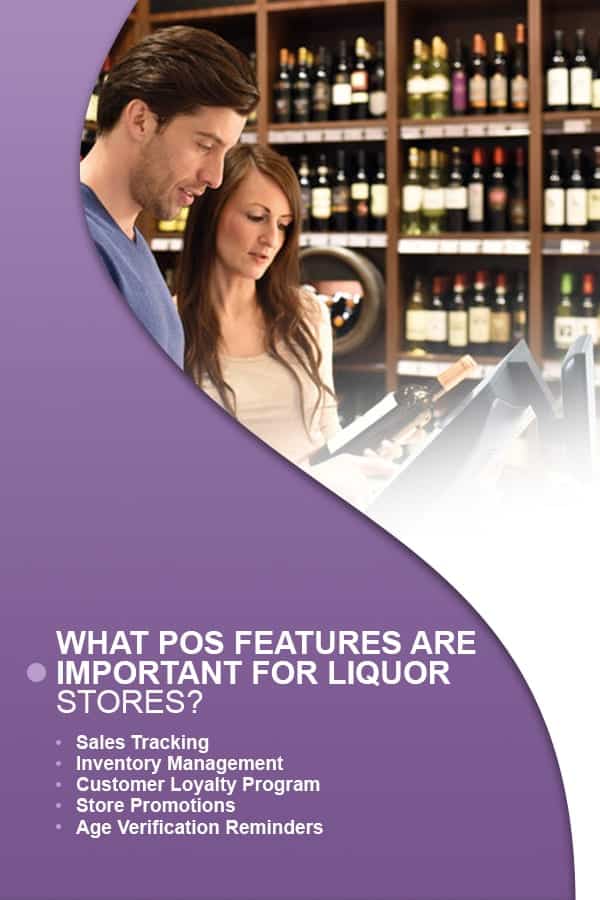 Image banner asking, what pos features are important for liquor stores.